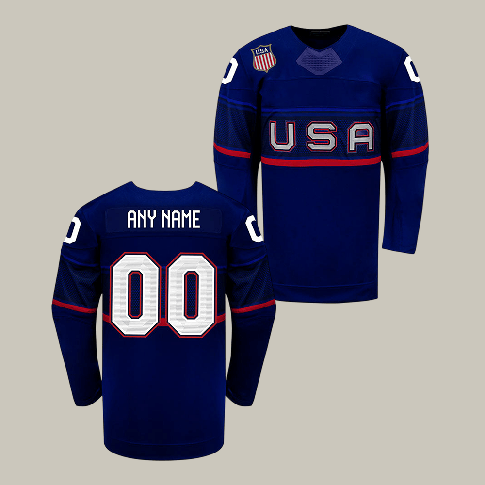 Personalized USA Hockey Team 2026 Winter Olympic Jersey Team USA Hockey Merch Olympics
