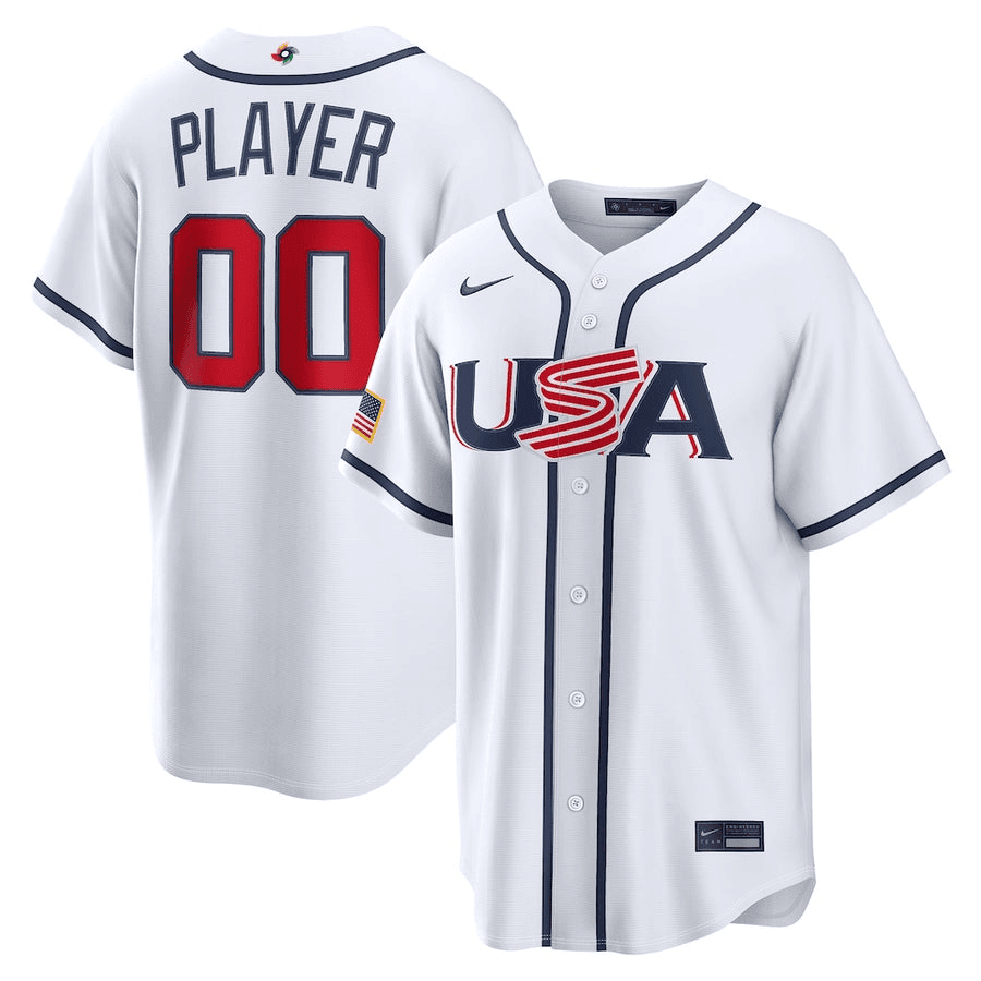Personalized USA Team 2026 World Baseball Classic Jersey White Team USA WBC 2026 Jersey Fans Gift