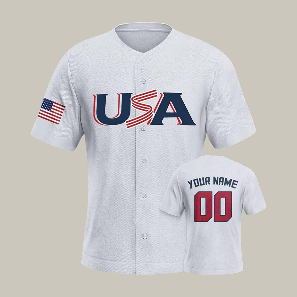 Personalized USA World Baseball Classic Jersey USA National Hockey Team Merch Fan Gift For Him