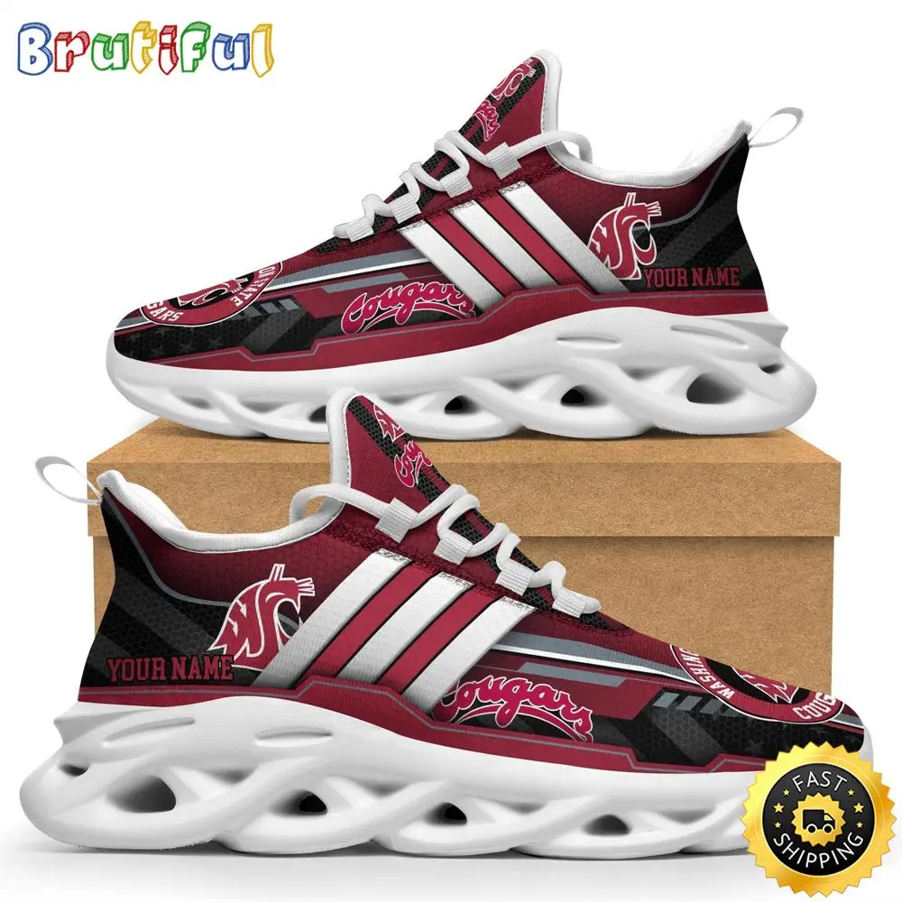 Personalized Washington State Cougars Max Soul Shoes Sneakers Elevate Your Every Step Personalized Washington State Cougars Max Soul Shoes Sneakers Elevate Your Every Step - Image 1