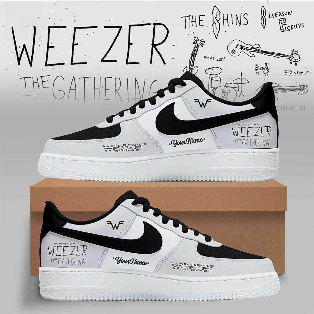 Personalized Weezer The Gathering Tour Air Force 1 Shoes Weezer Merch Gifts For Rock Lovers Personalized Weezer The Gathering Tour Air Force 1 Shoes Weezer Merch Gifts For Rock Lovers - Image 1