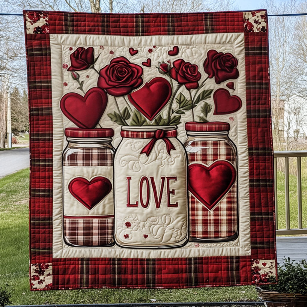 Petals Of Love Quilted Blanket Minimalist Home Decor Valentine Gift Ideas For Him