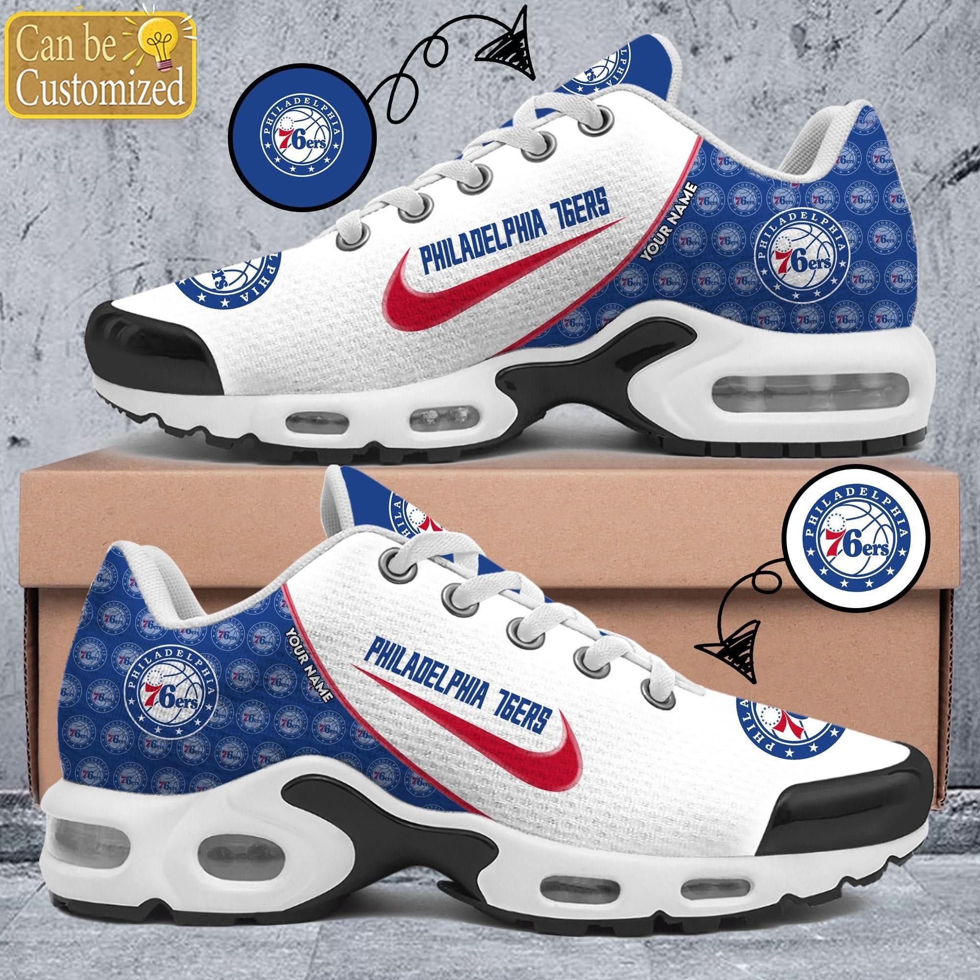 Philadelphia 76ers A951 Shoes Personalized