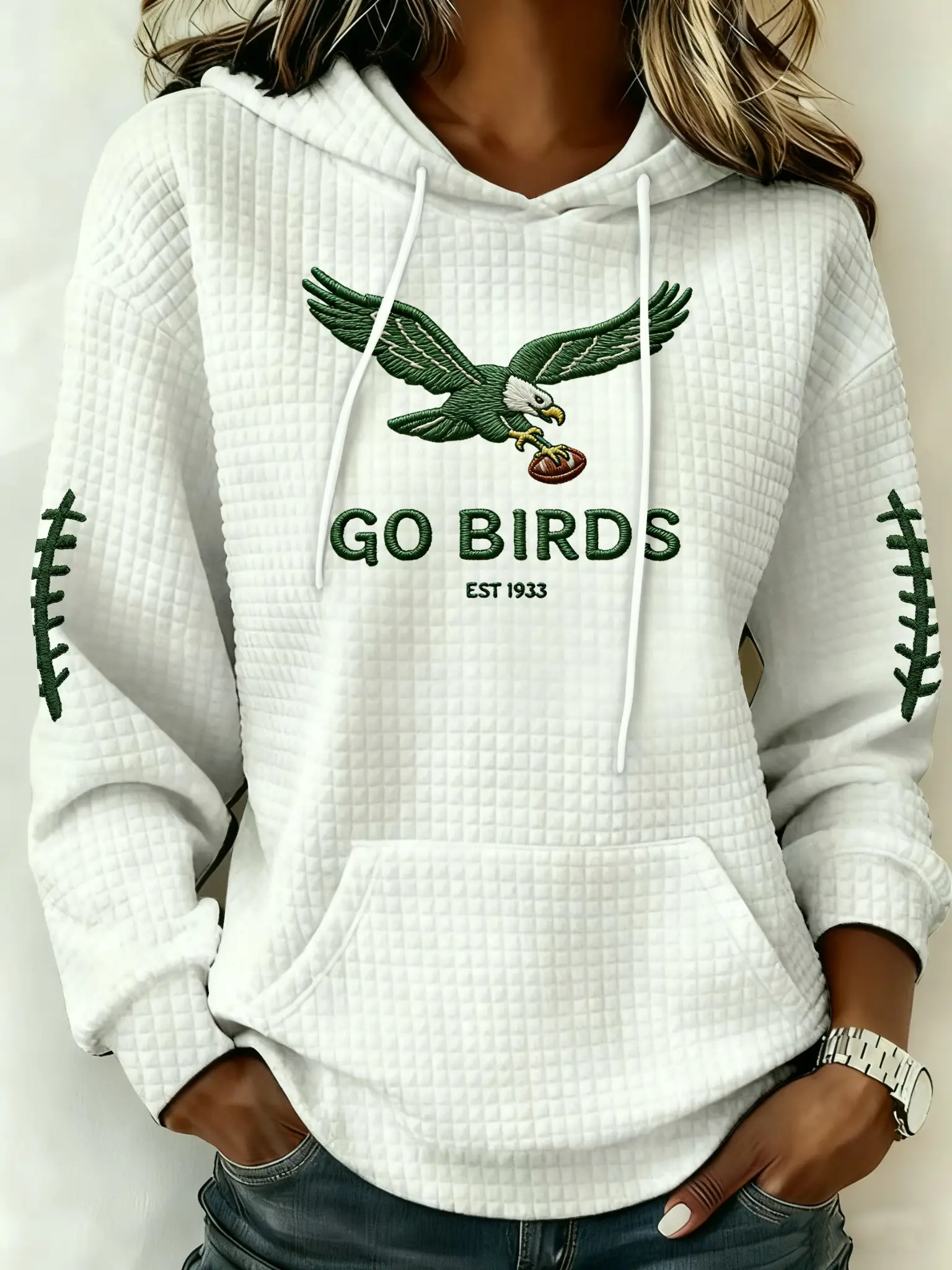 Philadelphia Eagles Go Birds Hoodie Game Day Apparel Philadelphia Eagles Merch Gifts For Her