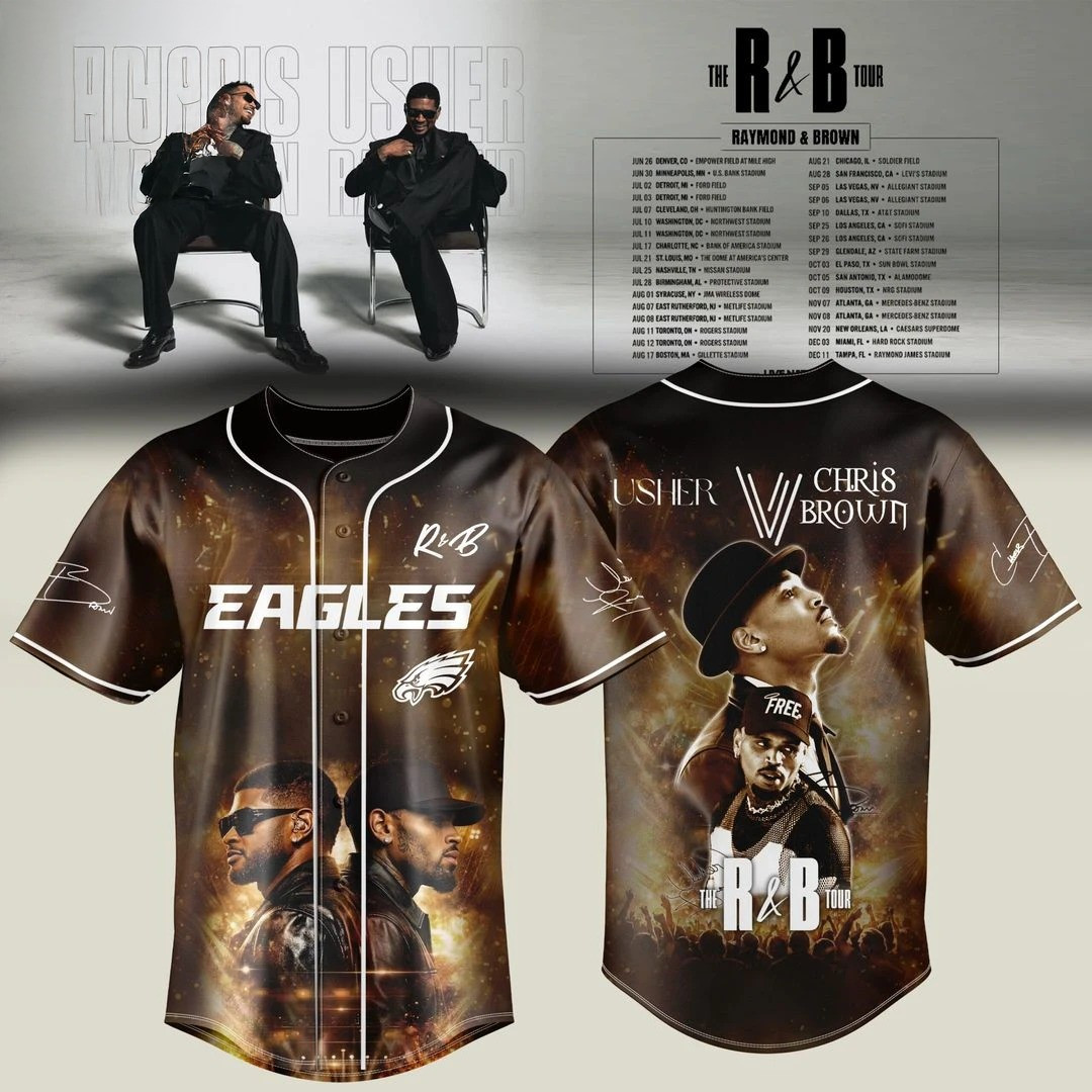 Philadelphia Eagles Jersey Shirt Raymond Brown R&B Concert Apparel Gift Ideas For Brothers