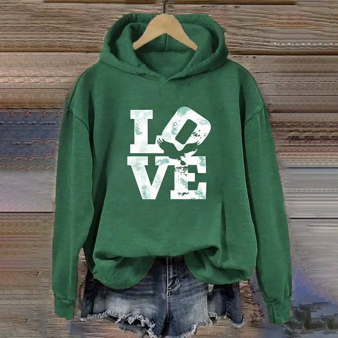 Philadelphia Eagles Love Hoodie Eagles Womens Apparel Unique Gifts For Football Fans