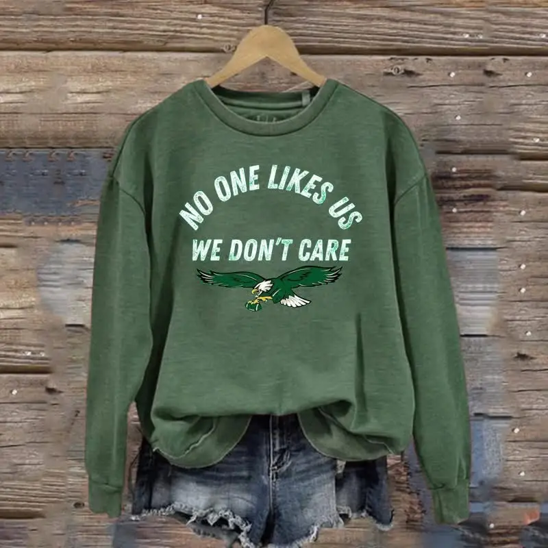 Philadelphia Eagles Sweatshirt No One Like Us We Don't Care Fan Merch Eagles Football Gifts
