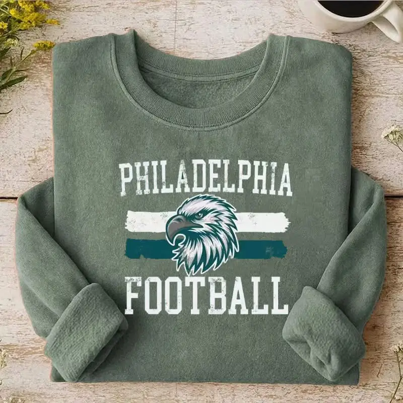 Philadelphia Football Sweatshirt Game Day Apparel Philadelphia Eagles Merch Football Fan Gifts