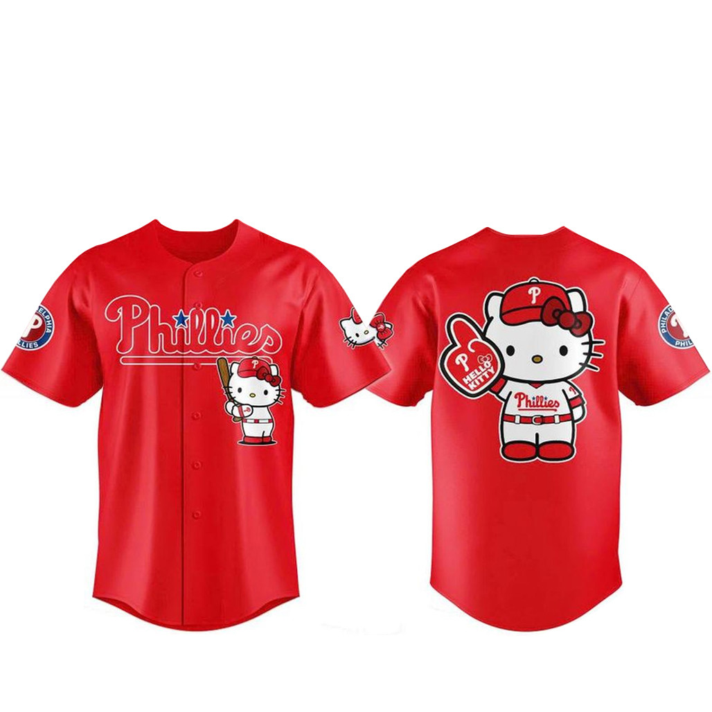 Philadelphia Phillies 2026 Hello Kitty Night Red Baseball Jersey