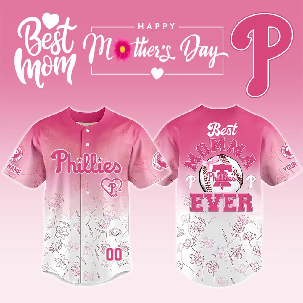 Philadelphia Phillies Mother's Day 2026 Best Mom Floral Baseball Jersey Phillies Merch For Fan