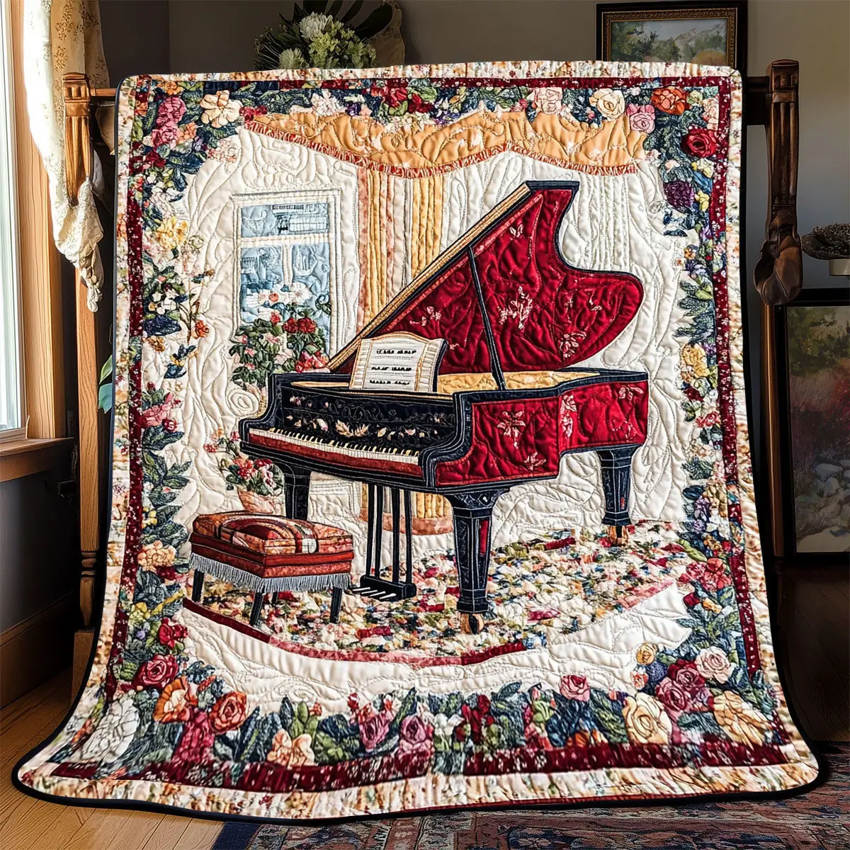 Piano Quilt Blankets Throws And Blankets Gifts For Piano Teachers