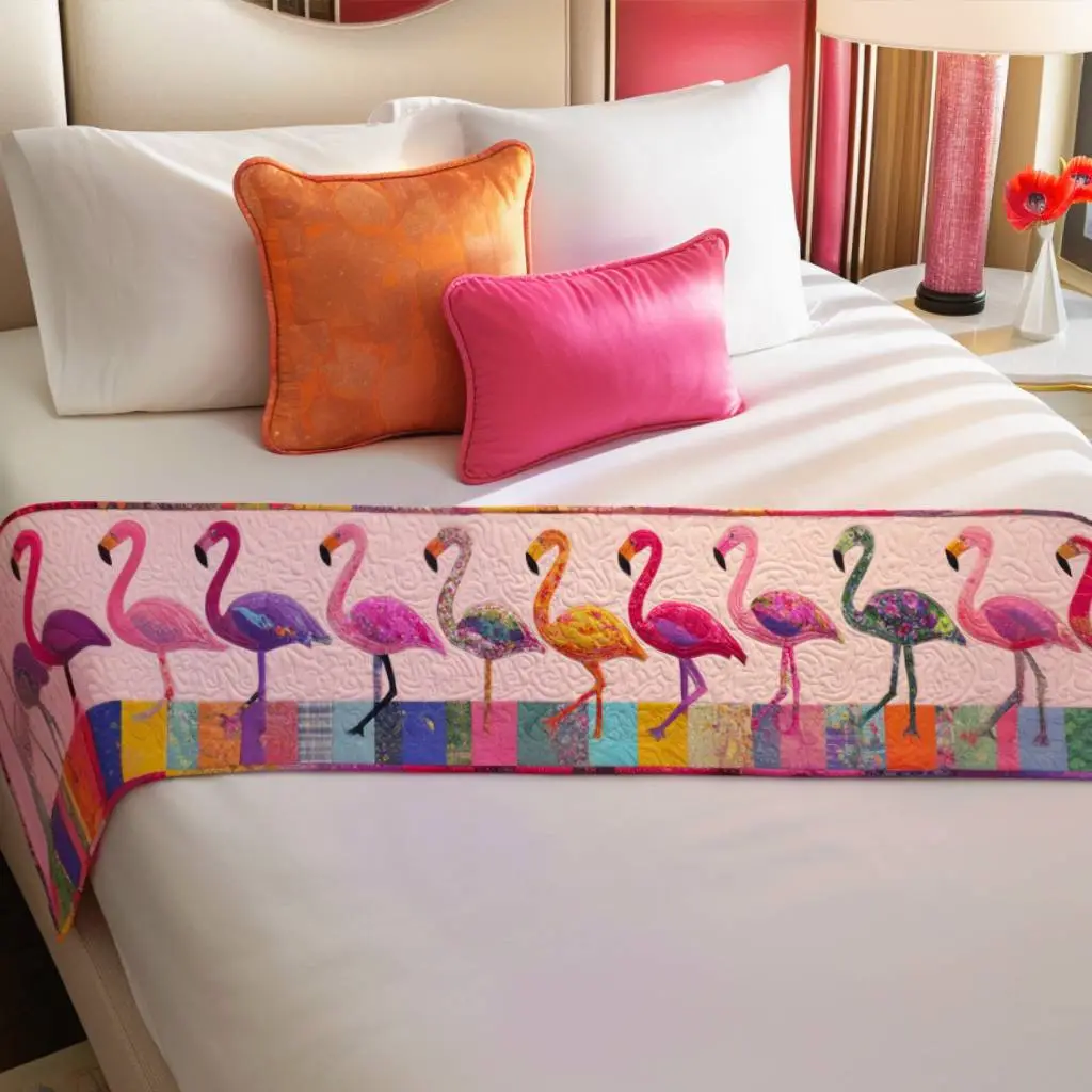 Pink Horizon Quilted Bed Runner Pink Horizon Sunset Gift