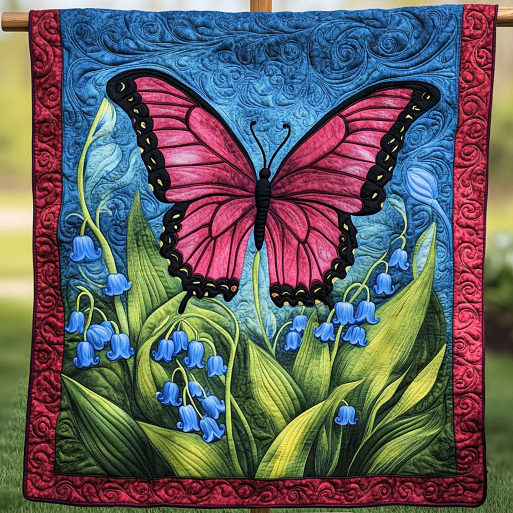 Pink Monarch Quilted Blanket Christmas Room Decor Unusual Butterfly Gifts