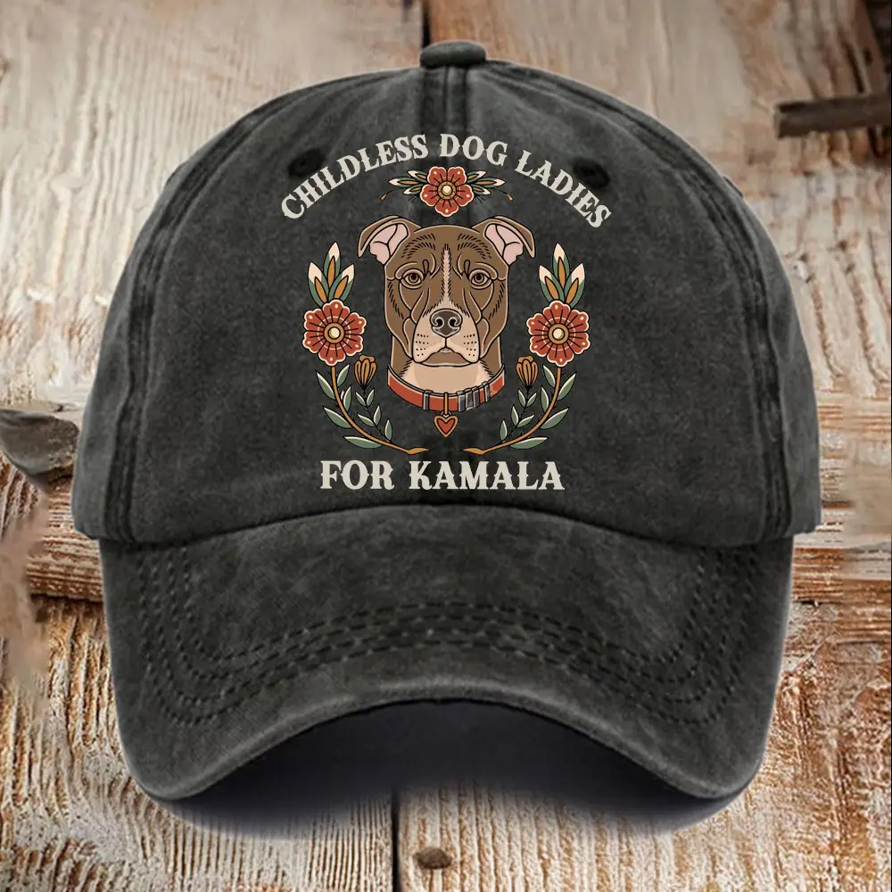 Pitbull Childless Dog Ladies For Kamala Hat President Kamala Hat Gifts For Dads