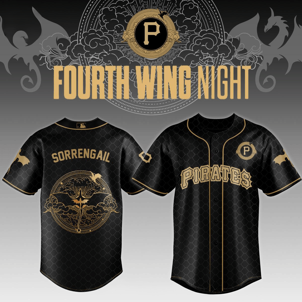 Pittsburgh Pirates x Fourth Wing 2026 Jersey Pirates Merch Cool Gifts For Baseball Lovers