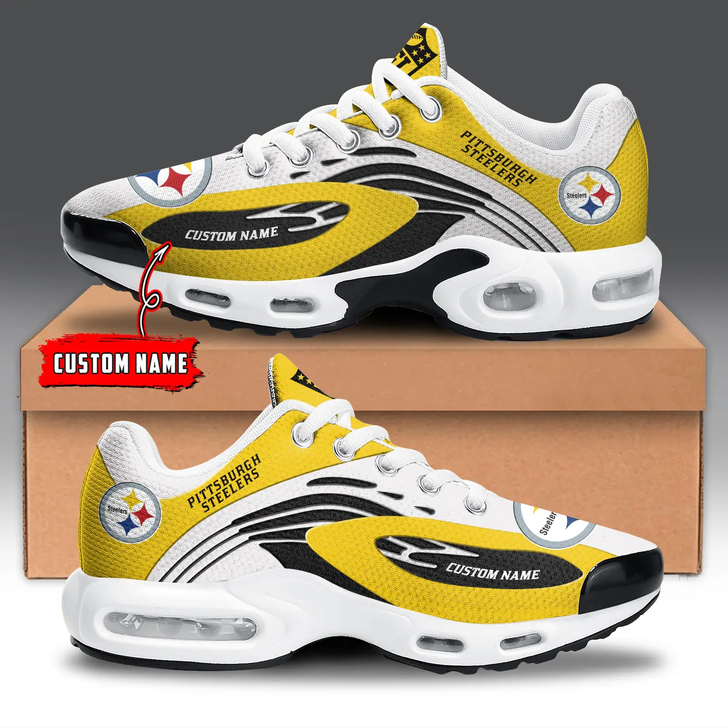 Pittsburgh Steelers Air Max Plus Shoes Sneakers For Men And Women Pittsburgh Steelers Air Max Plus Shoes Sneakers For Men And Women - Image 1