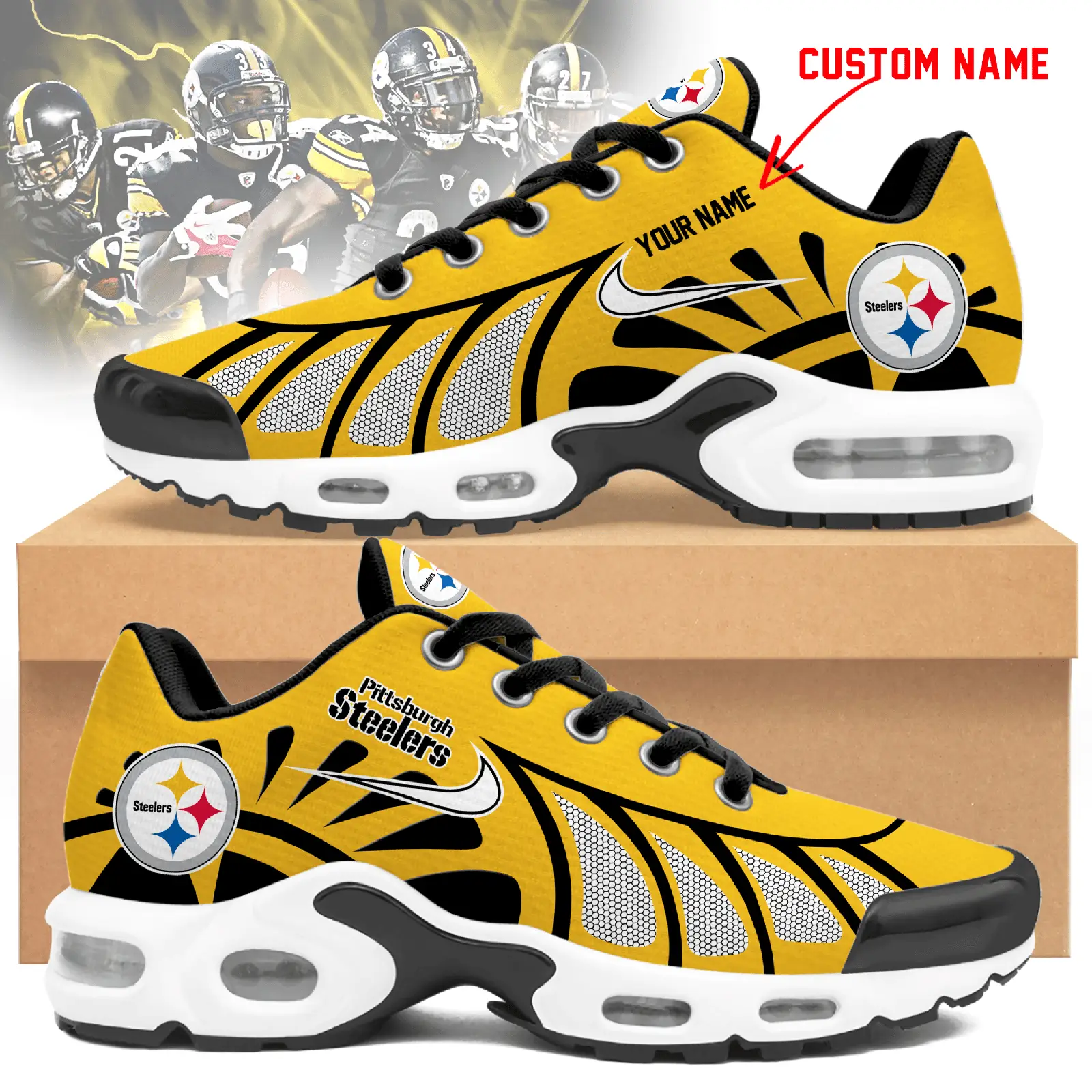 Pittsburgh Steelers Personalized Air Max Shoes Td 050625