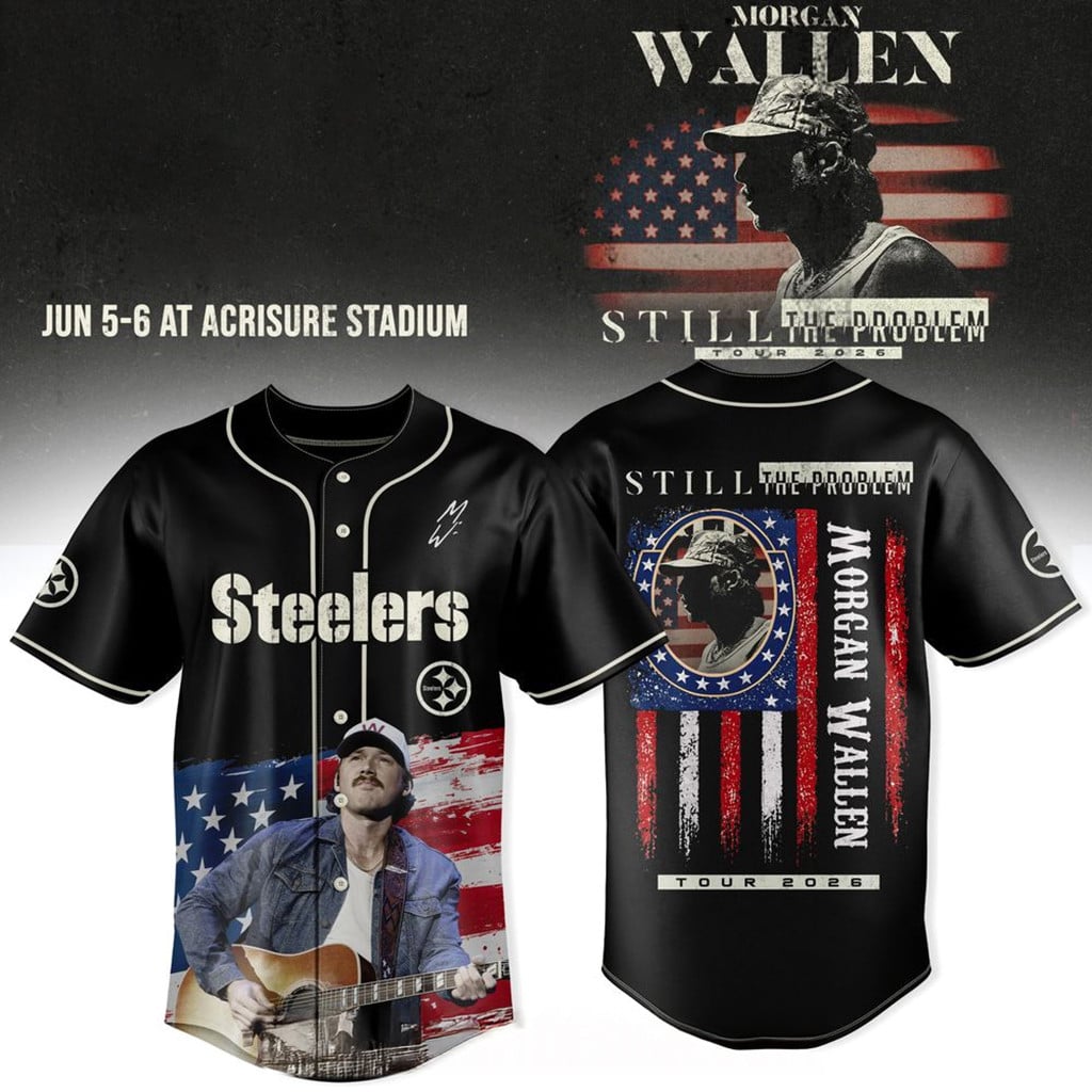 Pittsburgh Steelers X Morgan Wallen Still The Problem Tour 2026 Jersey Steelers Merch Gifts