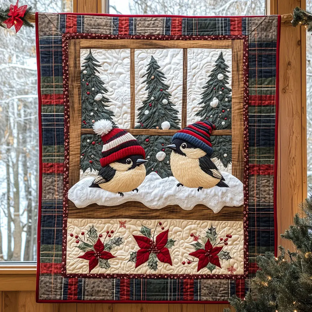 Plaid Whispers Quilt Beautiful Printed Quilt Blanket for Home Aesthetics