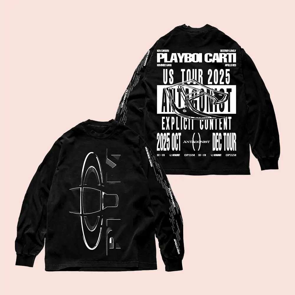 Playboi Carti Opium Antagonist Tour 2.0 Sweatshirt Playboi Carti Apparel Music Lover Gift For Her Playboi Carti Opium Antagonist Tour 2.0 Sweatshirt Playboi Carti Apparel Music Lover Gift For Her - Image 1