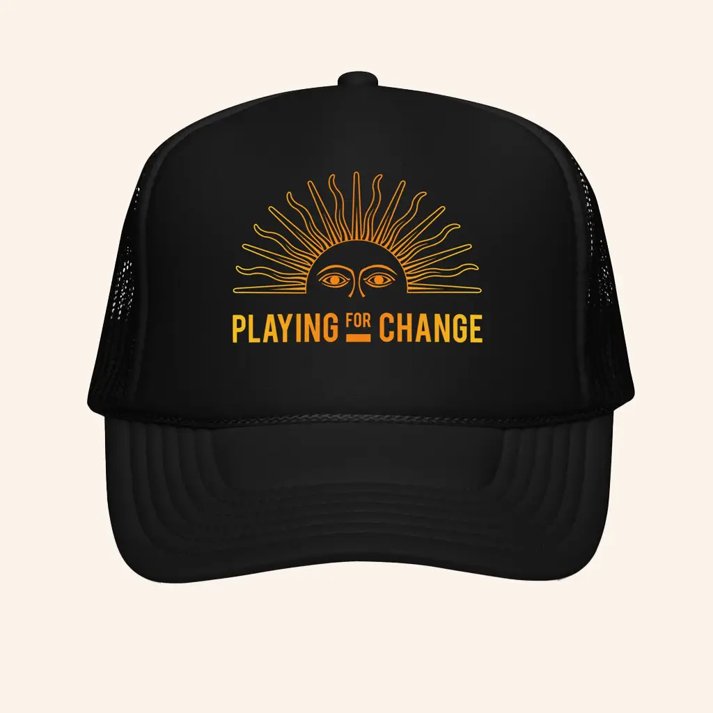Playing For Change Merch PFC Sun Trucker Hat Christmas Presents For Him - Wear&Decor