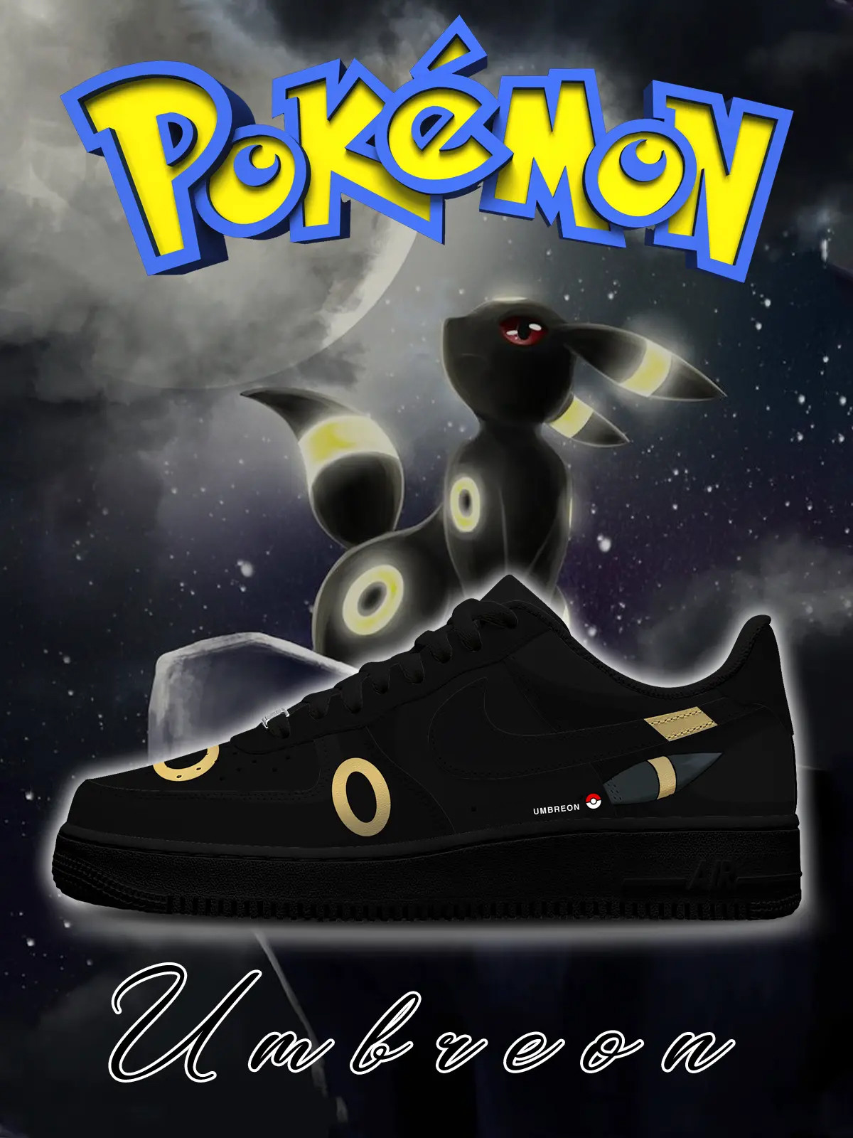 Pokemon Umbreon Air Force 1 Shoes Sneakers