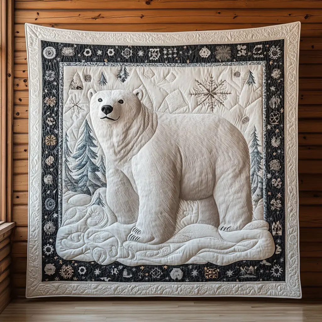 Polar Bear Quilt Lightweight Quilt Blanket for Year-Round Comfort