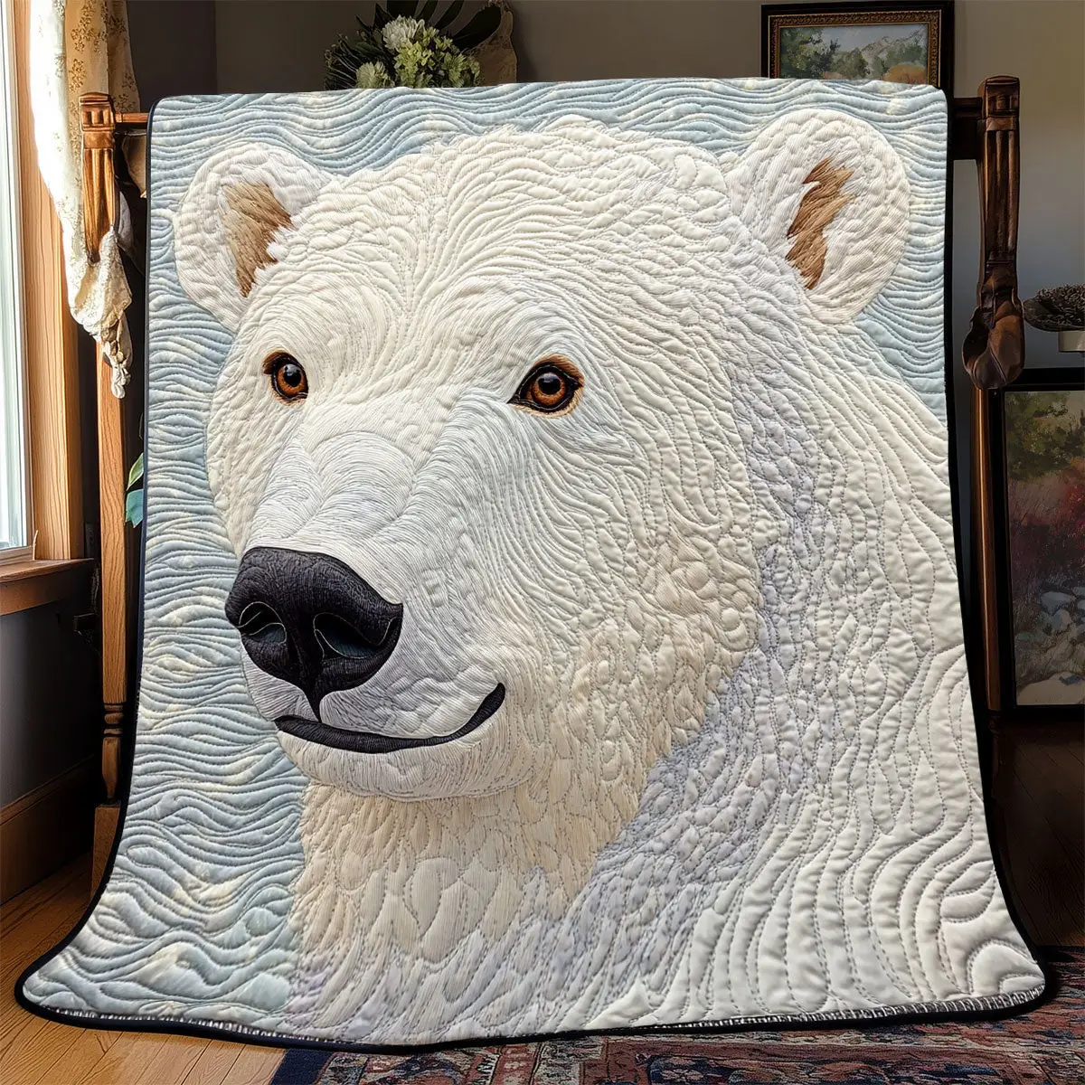 Polar Bear Quilt Luxury Throw Blankets Mother's Day Gifts For Daughter
