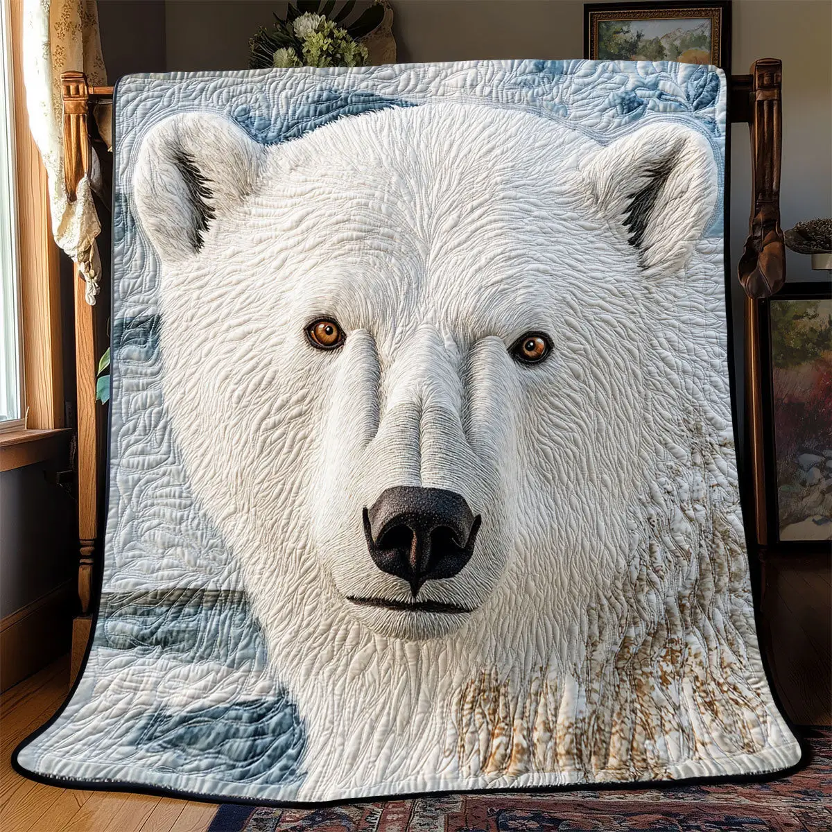 Polar Bear Quilt Luxury Throw Blankets Stepdad Gifts For Father's Day
