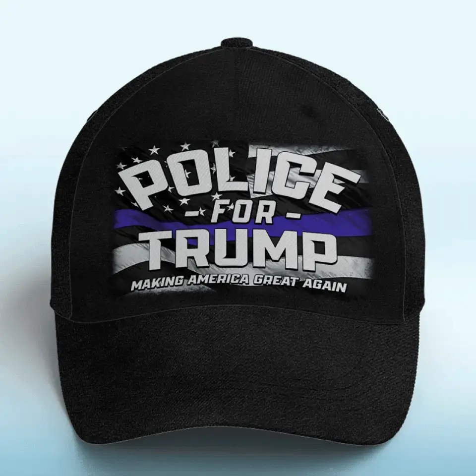Police For Trump 2024 Hat Making America Great Again Donald Trump Hat Thin Blue Line Merch