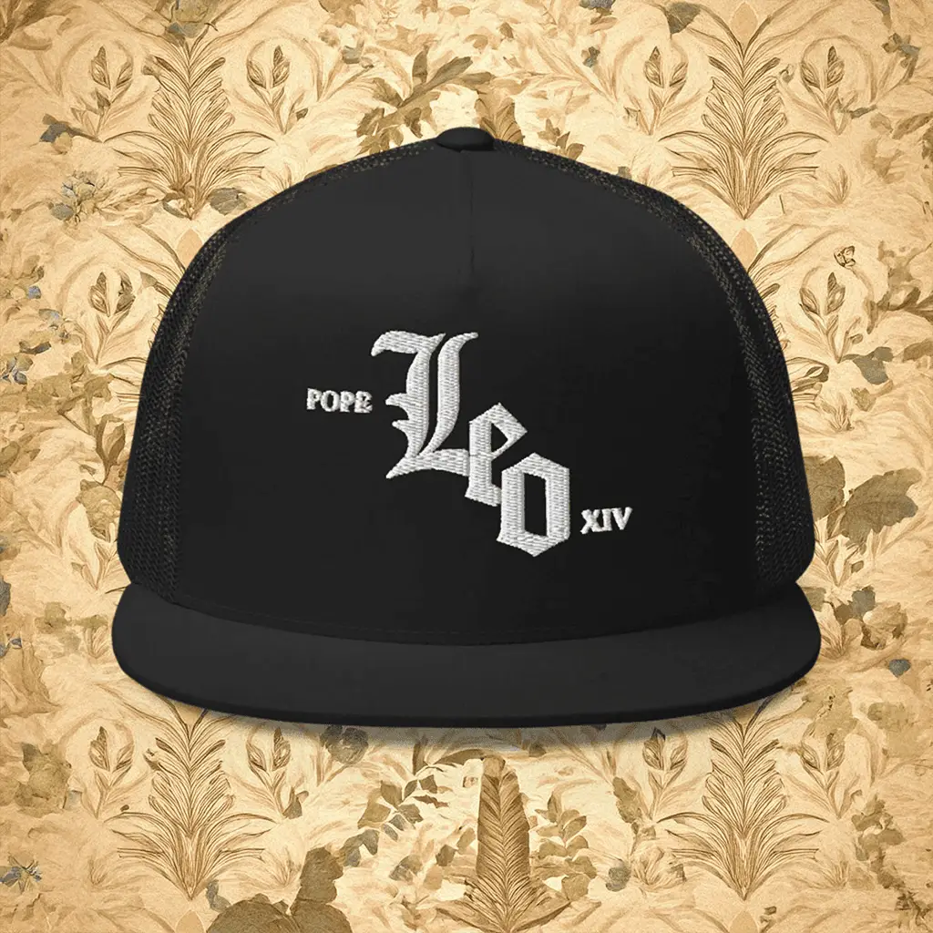 Pope Leo White Sox Hat Black Trucker Hat Unique Baseball Fan Gift for Men -WearandDecor