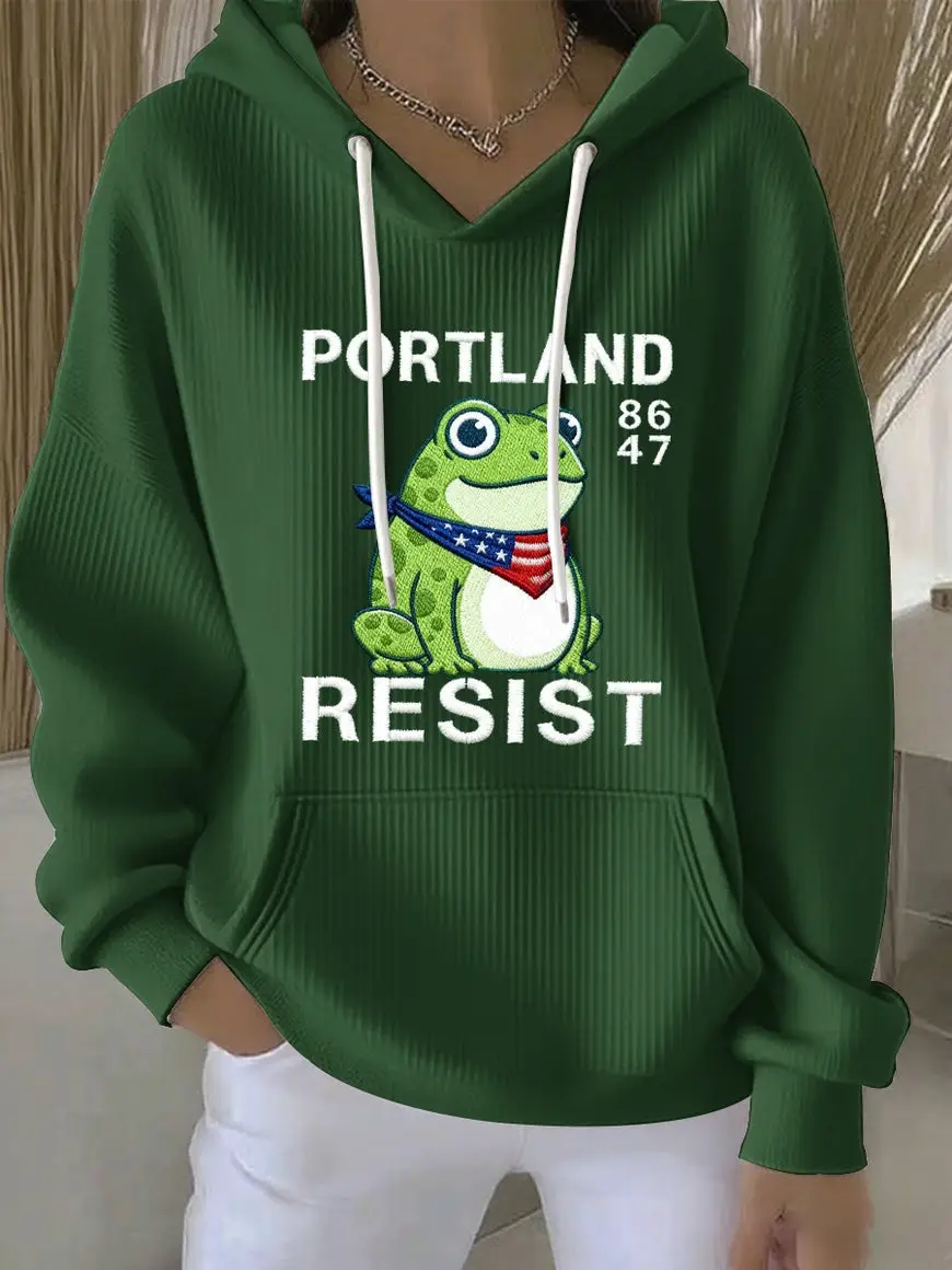 Portland Frog Resist 86 47 Hoodie Freedom Movement Anti ICE Merch Gifts For Her