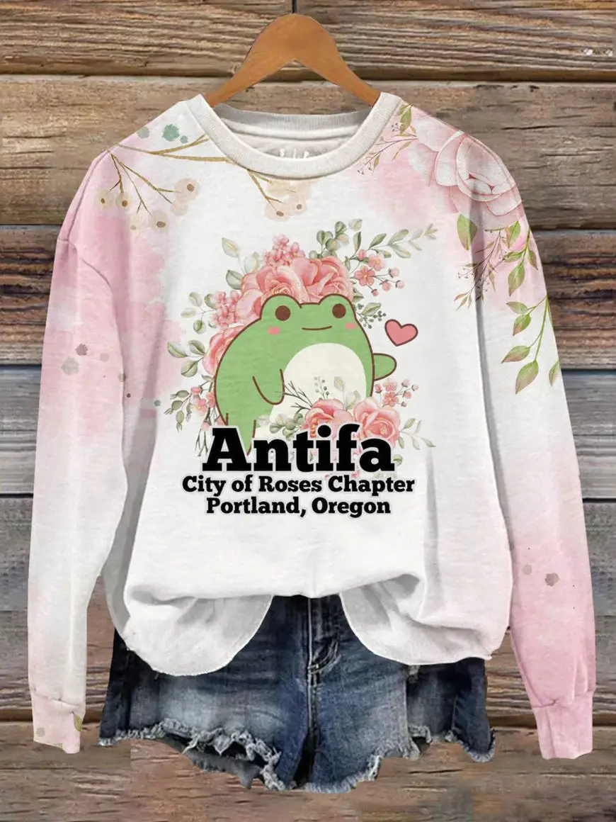 Portland Frog Resist Sweatshirt Antifa City Of Roses Anti ICE Merch Gifts For Supporters