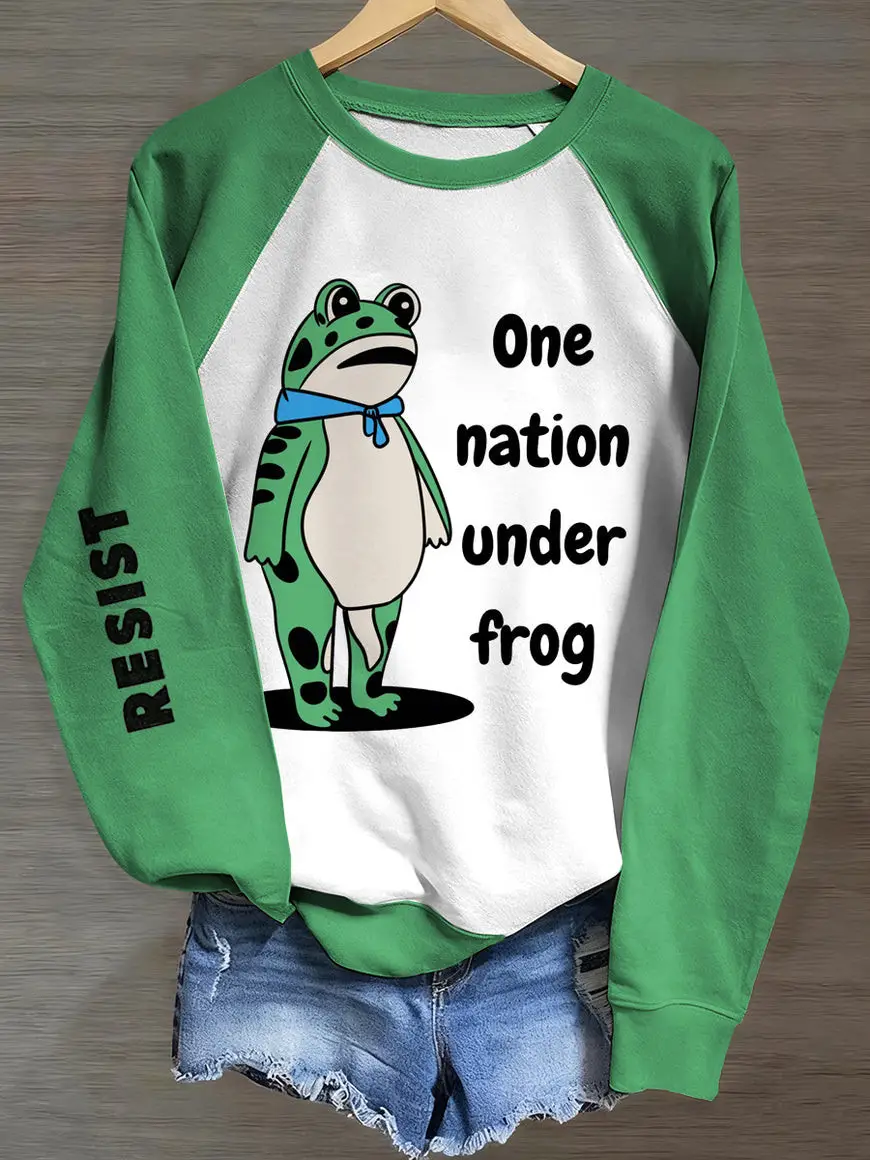 Portland Frog Resist Sweatshirt One Nation Under Frog Anti Fascism Merch Resist Frog Gifts Portland Frog Resist Sweatshirt One Nation Under Frog Anti Fascism Merch Resist Frog Gifts - Image 1