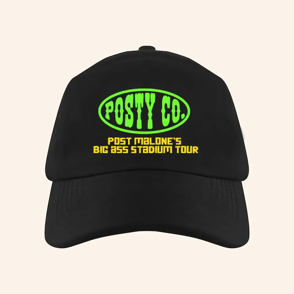 Post Malone Merch Big Ass Stadium Tour Embroidered Hat Gifts For Music Fans -WearandDecor