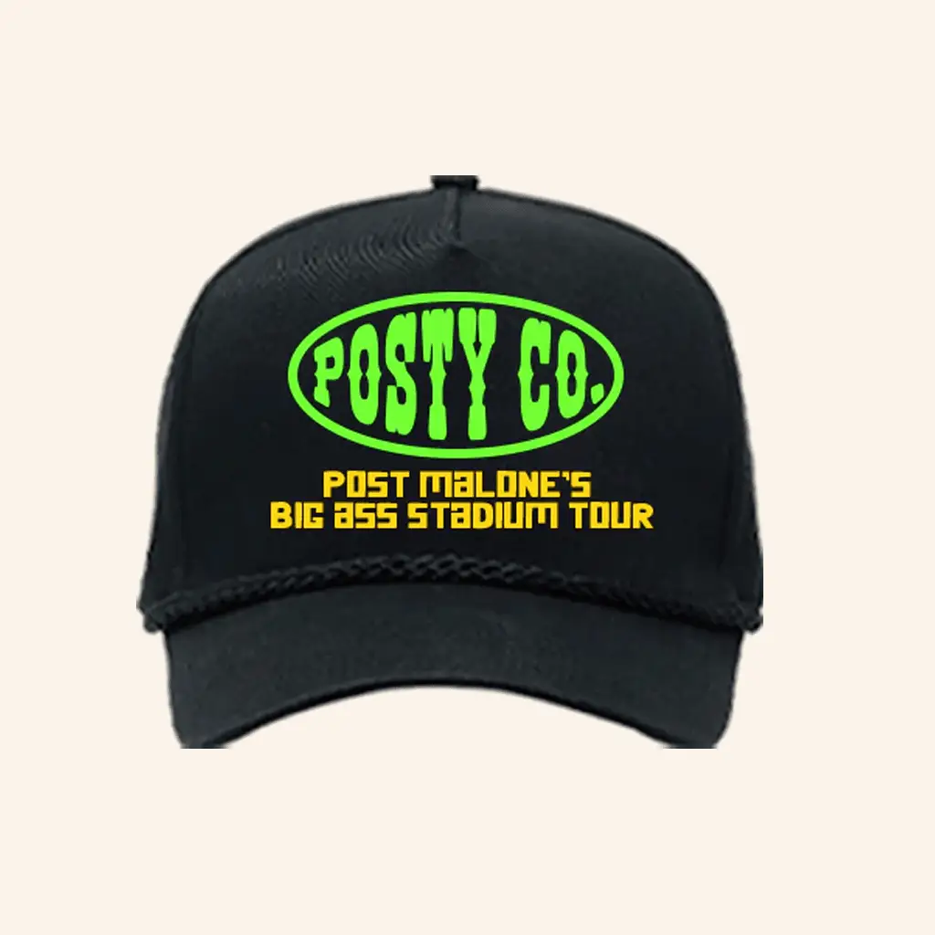 Post Malone Merch The Big Ass World Tour Embroidered Hat Gifts For Dad -WearandDecor