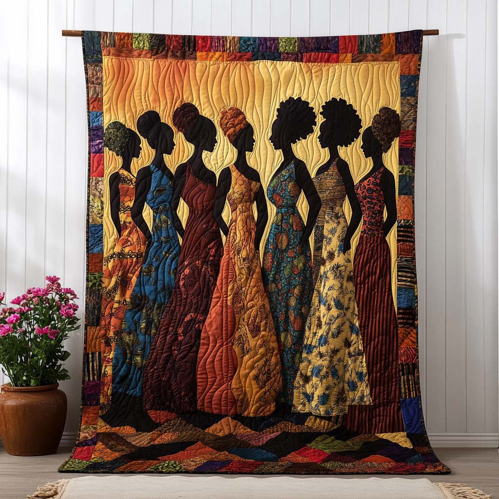 Power in Poise Quilted Blanket Bedroom Decor Gifts For Chicken People
