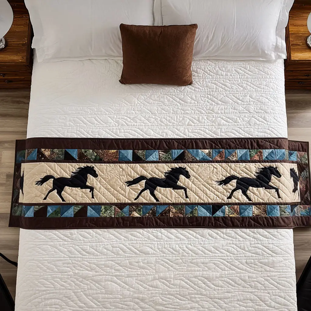 Prairie Horizon Quilted Bed Runner Prairie Horizon Trail Western Gift