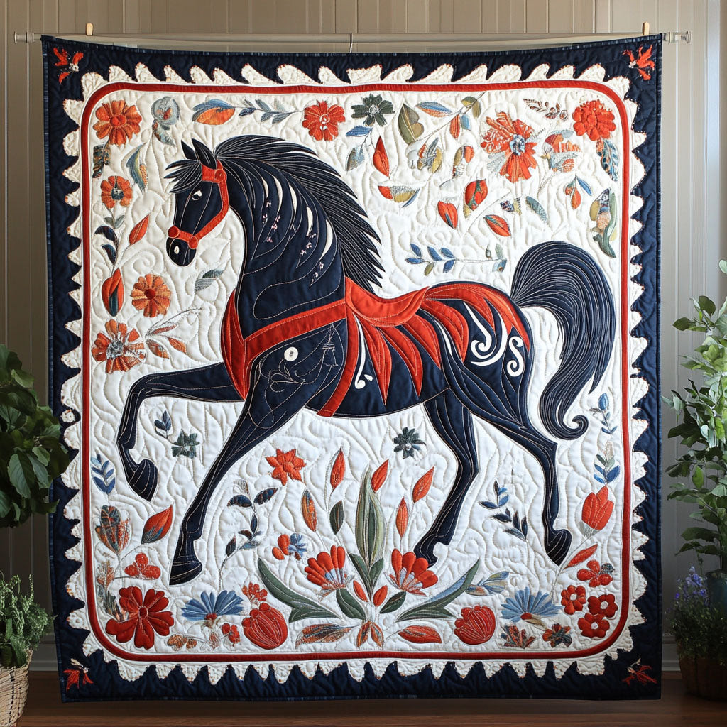 Prairie Spirit Horse Quilted Blanket Nice Throw Blanket Good Gifts For Horse Owners