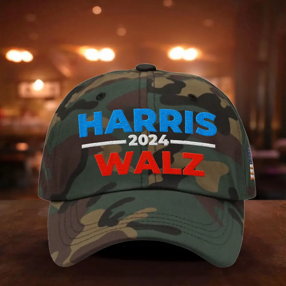 President Harris Walz 2024 Camouflage Hat Vote For Harris Walz Hat Gifts For Son