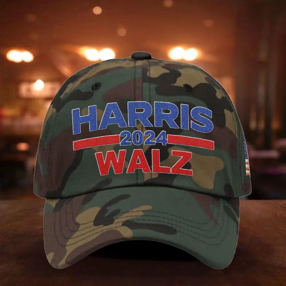 President Harris Walz 2024 Hat Harris Walz Campaign Camo Hat Gifts For Father