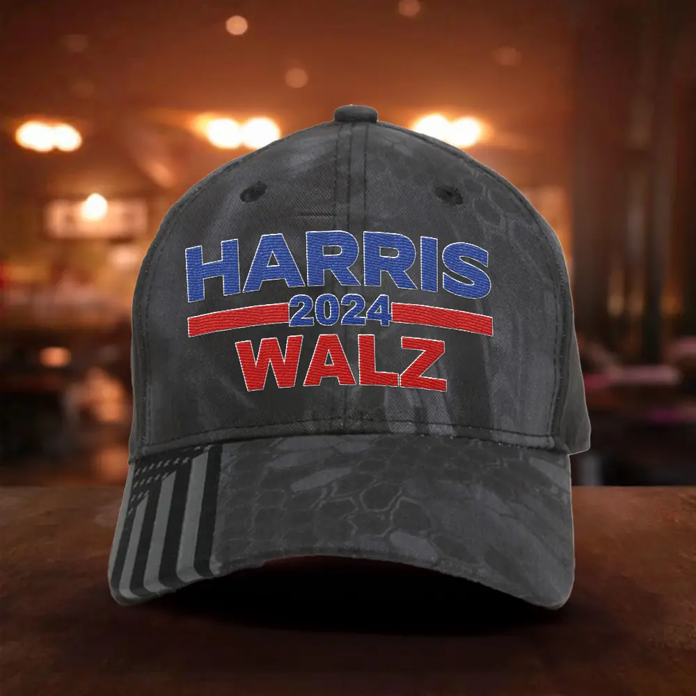 President Harris Walz 2024 Hat Harris Walz Campaign Camouflage Hat Gifts For Dad