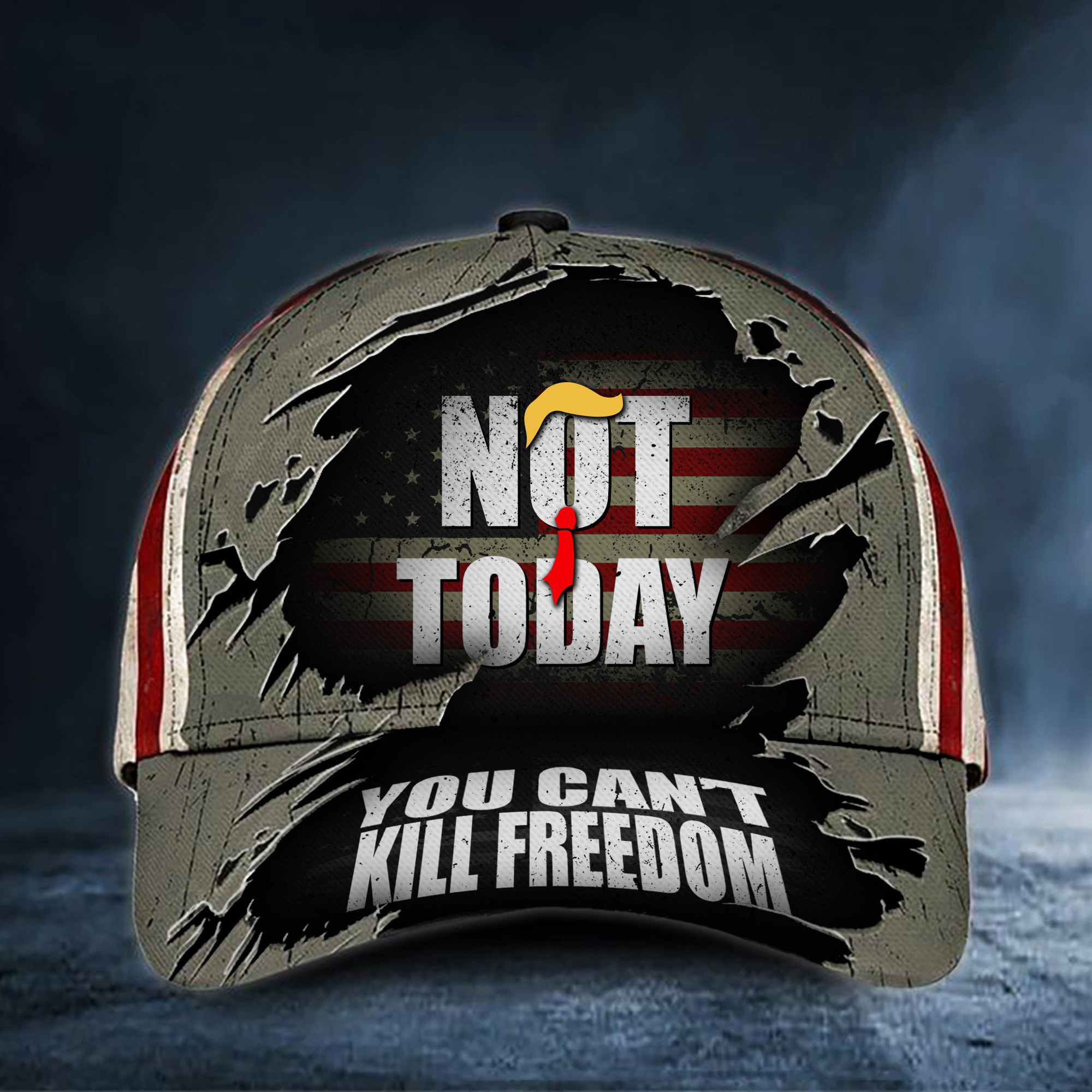 President Trump Shooting Hat Not Today You Can't Kill Freedom 2024 Hat MAGA Merch