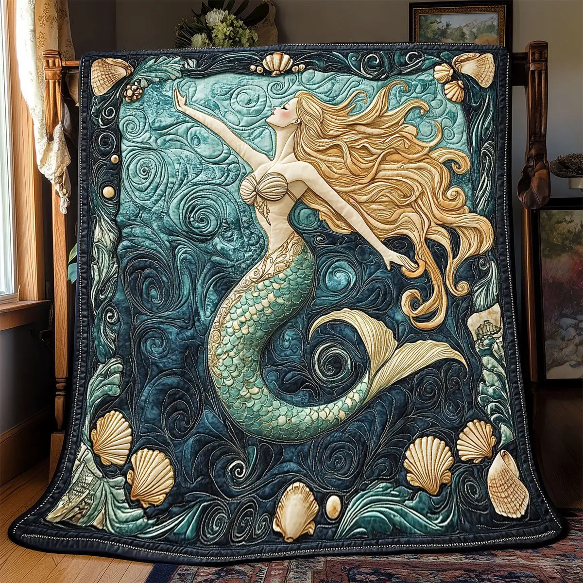 Pretty Mermaid Quilt Best Throw Blanket Good Gifts For Mother In Law