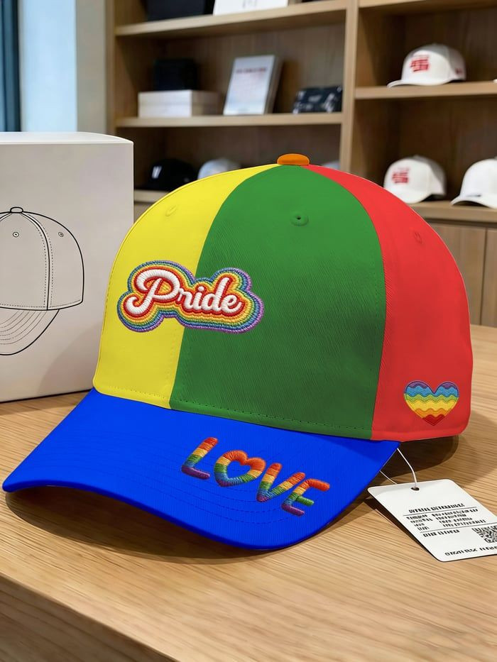 Pride Month Hat Rainbow Heart Baseball Cap Birthday Presents For Best Friends