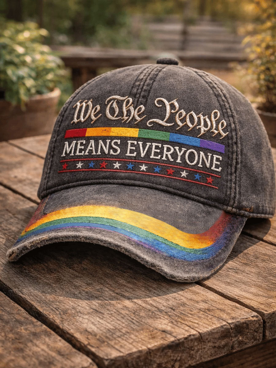 Pride Month Hat We The People Means Everyone Baseball Cap LGBT Pride Gift