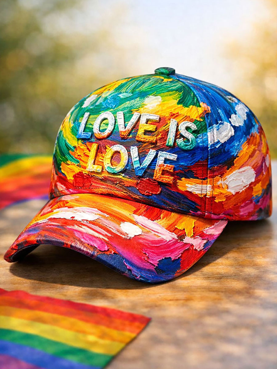 Pride Month Love Is Love Baseball Cap LGBTQ Pride Month Clothing Gift For Proud Allies