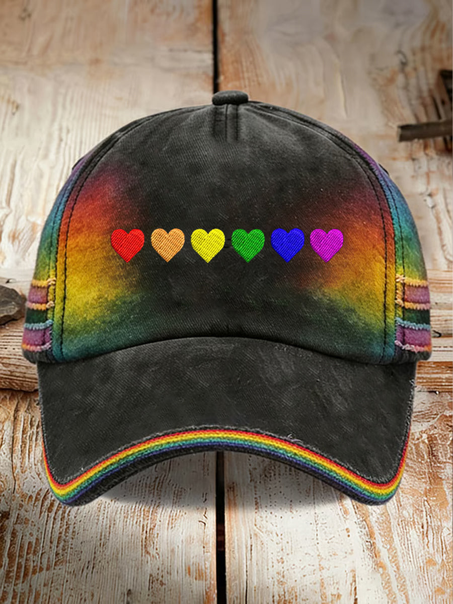 Pride Month Love Is Love Baseball Cap Rainbow Merch Gift For LGBTQ Teachers