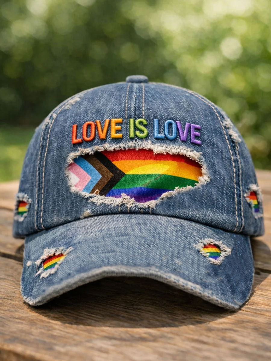 Pride Month Love Is Love Baseball Cap Trans Pride Apparel Gift For Proud Parents