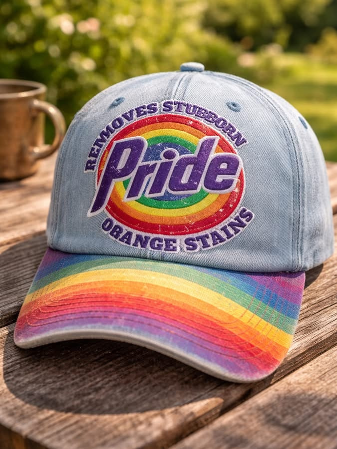 Pride Removes Stubborn Stains Baseball Cap Rainbow Logo Clothing Gift For Her